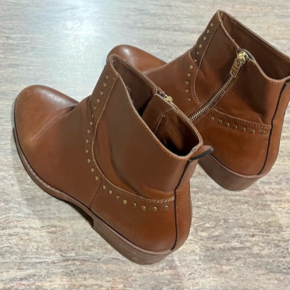 Coach tan leather ankle boots with studs - Picture 8 of 15